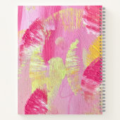 Pink and Yellow Wings Abstract Art Spiral Notebook Notitieboek (Achterkant)
