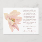 Pink Anemone begrafenis Dank u kaart, sympathie Briefkaart (Voorkant)