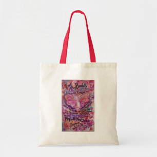 Pink Angel Art Cancer Poem Canvas tas
