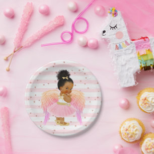 Pink Angel Ballerina Baby shower/Birthday Party Papieren Bordje