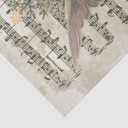 Pink Angel - kerstblad Music Decoupage Holiday Tissuepapier (Detail)