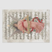 Pink Angel - kerstblad Music Decoupage Holiday Tissuepapier (Voorkant)