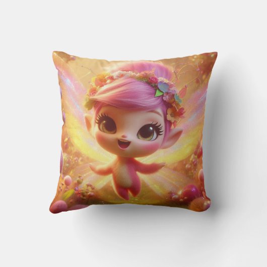 Pink Angel Kussen (Achterkant)