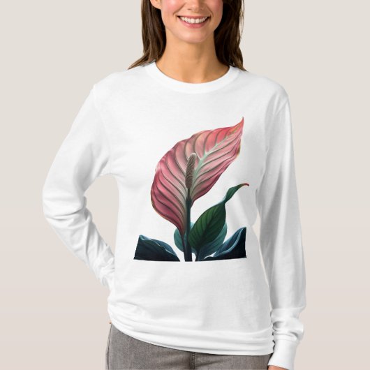 pink anthurium t-shirt (Voorkant)