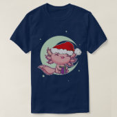 Pink Aolotl Pet White Kerstmis Eve Meican Salaman T-shirt (Design voorkant)