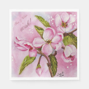 PINK APPARAAT BLOSSOMS FLOWER MONOGRAMMED SERVET