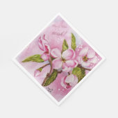 PINK APPARAAT BLOSSOMS FLOWER MONOGRAMMED SERVET (Hoek)