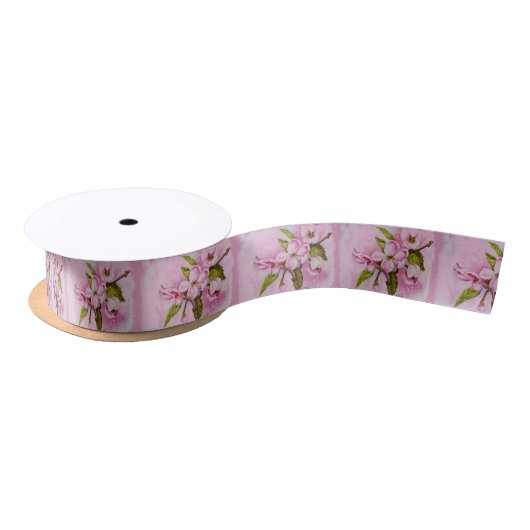 PINK APPARAAT BLOSSOMS RIBBON SATIJNEN LINT (Spoel)