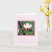 Pink Apple Blossom Classy Notecard Kaart (Gele Bloem)