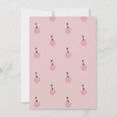 Pink Aprés Snowboard Snowboarden Verjaardag Kaart (Achterkant)