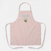 pink Apron for Women with Daisies Schort (Voorkant)