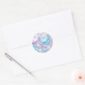 Pink Aqua Hearts and Flowers Sticker (Envelop)