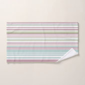 Pink, Aqua, mint, spring rain and mauve stripes Bad Handdoek (Handdoek)