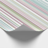 Pink, Aqua, mint, spring rain and mauve stripes Cadeaupapier (Hoek)
