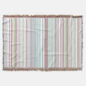 Pink, Aqua, mint, spring rain and mauve stripes Deken (Voorkant)