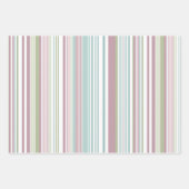Pink, Aqua, mint, spring rain and mauve stripes Inpakpapier Vel (Voorkant 3)
