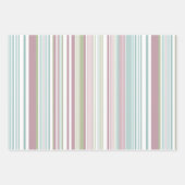 Pink, Aqua, mint, spring rain and mauve stripes Inpakpapier Vel (Voorkant)