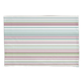 Pink, Aqua, mint, spring rain and mauve stripes Kussensloop