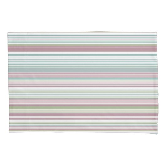 Pink, Aqua, mint, spring rain and mauve stripes Kussensloop (Voorkant)