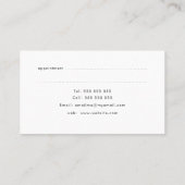 Pink Aqua Sky Waterverf Wash Dames Afsprakenkaartje (Achterkant)