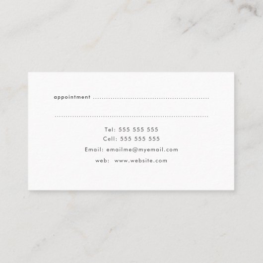 Pink Aqua Sky Waterverf Wash Dames Afsprakenkaartje (Achterkant)