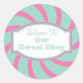 Pink Aqua Welkom bij Onze lieve shop Sticker