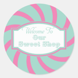 Pink Aqua Welkom bij Onze lieve shop Sticker