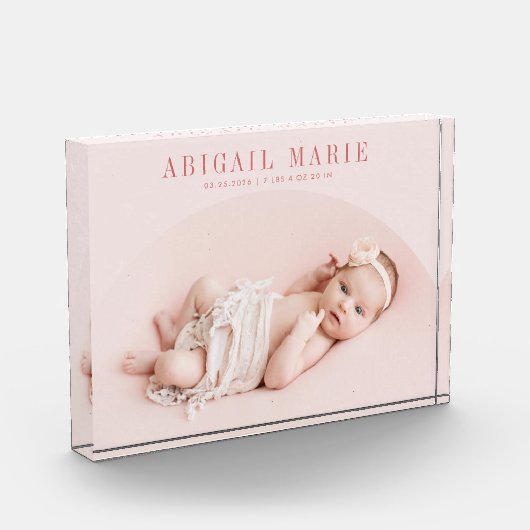 Pink Arch Baby foto Keepsake (Links)