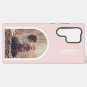 Pink Arch Frame Photo Monogram   Samsung Galaxy Hoesje (Achterkant horizontaal)