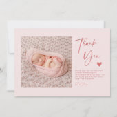 Pink Arch Lijst Geboorteaankondiging Kaart (Achterkant)