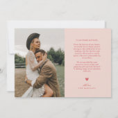 Pink Arch Wedding Bedankt Script (Achterkant)