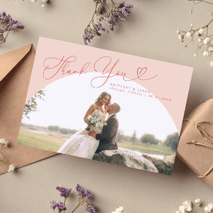 Pink Arch Wedding Bedankt Script
