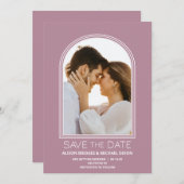 Pink Arch Wedding Bewaar de datum Save The Date (Voorkant / Achterkant)