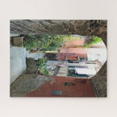 Pink Arched Doorway naar Vernazza Italië Legpuzzel (Horizontaal)