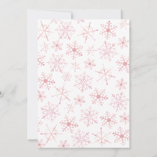 Pink Arctic Animals Birthday Kaart (Achterkant)