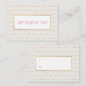 Pink Arrows Valentijn Kaarten 100 pack Notitiekaartje (Voorkant / Achterkant)