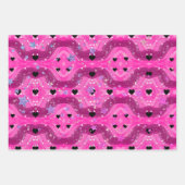 Pink art pop culture black heart inpakpapier vel (Voorkant 3)