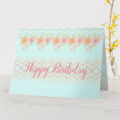 Pink Artsy Floral Kaart (Gele Bloem)