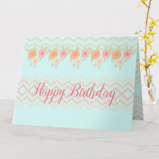 Pink Artsy Floral Kaart (Gele Bloem)