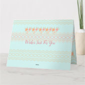 Pink Artsy Floral Kaart (Achterkant)