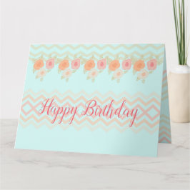 Pink Artsy Floral Kaart