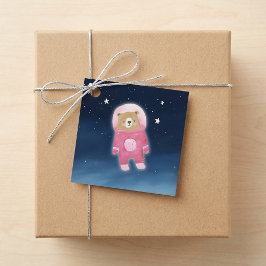 Pink Astronaut Beer Space Baby shower Favoriet Tag Bedankjes Labels