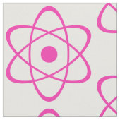 Pink Atom Symbool Fabric Stof (Close Up)