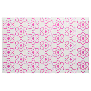 Pink Atom Symbool Fabric Stof