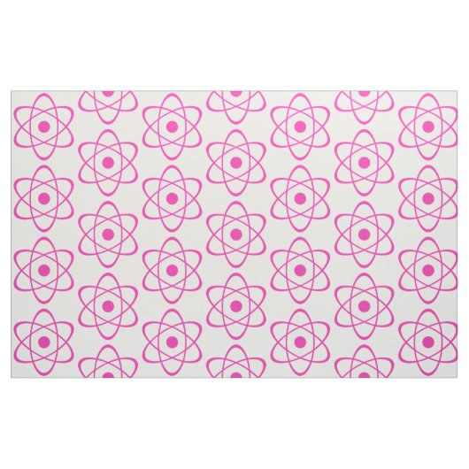 Pink Atom Symbool Fabric Stof (Fat Quarter)