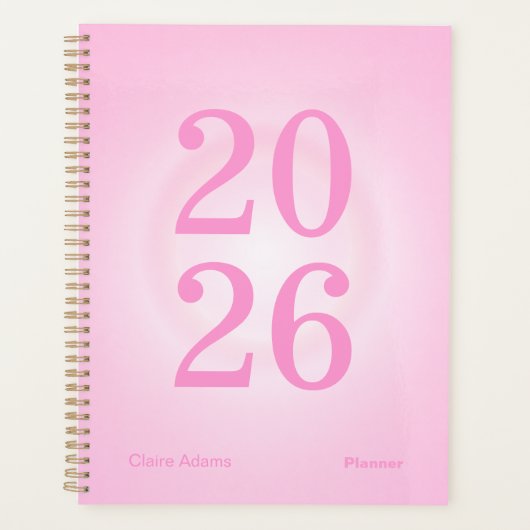 Pink Aura Big Year Planner (Voorkant)