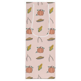 Pink Autumn Harvest Festival  Thanksgiving Wijn Cadeautas