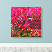Pink Autumn impressionistic Leavebomen Canvas Afdruk (Insitu (Houten vloer))