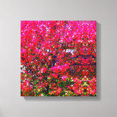 Pink Autumn impressionistic Leavebomen Canvas Afdruk (Voorkant)