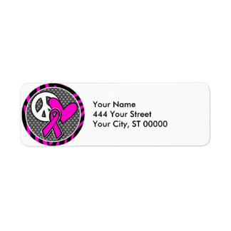 pink awareness ribbon etiket